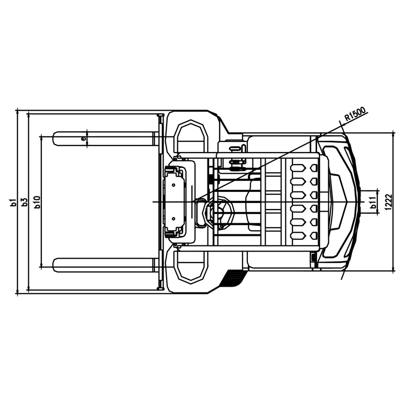4-veis elektrisk gaffeltruck ECV16CD/ECV20CD – produktbilde 5