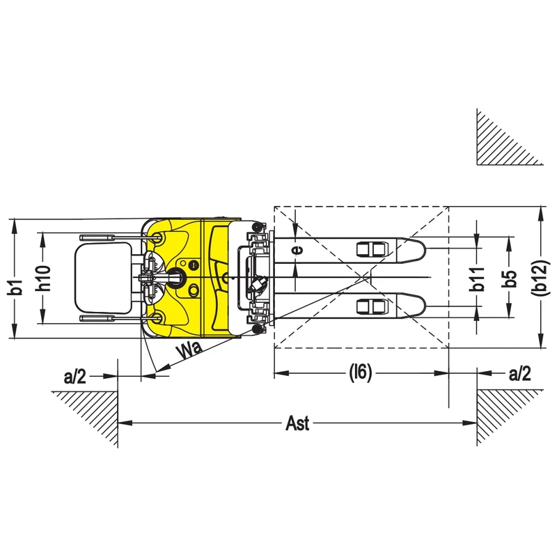 Elektrisk plattformstabler EVV10-P, EVV12-P og EVV15-P for lagerdrift