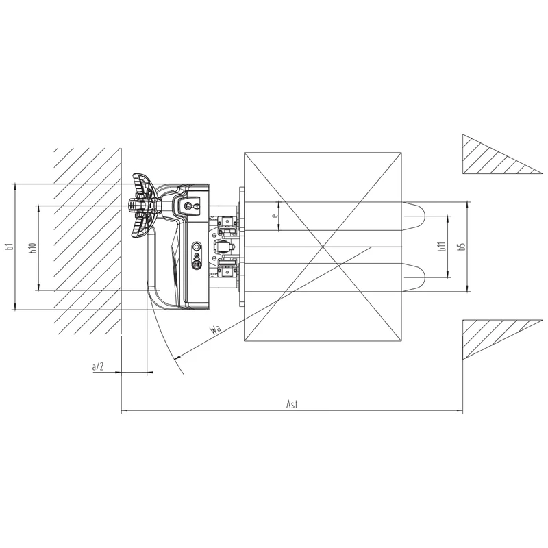 Elektrisk stabler ESV10-I/ESV12-I med løftehøyde på 1600–1950 mm