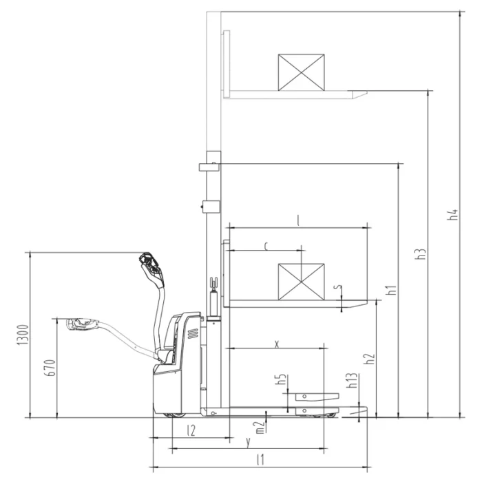 Elektrisk stabler med initialløft EVV10B-I/EVV12B-I – produktbilde 2