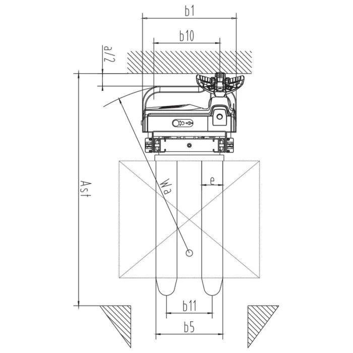 Elektrisk dobbeltpallestabler med initialløft EVV10B-I/EVV12B-I – produktbilde 3