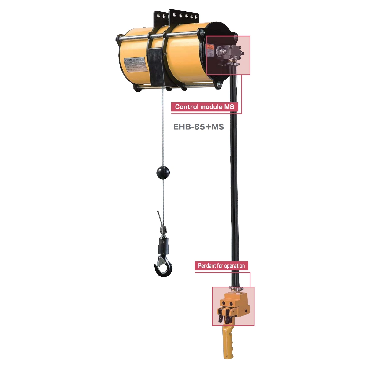 ENDO ATEX trykkluftdrevet balanser EHB (MS-modul) 0–270 kg