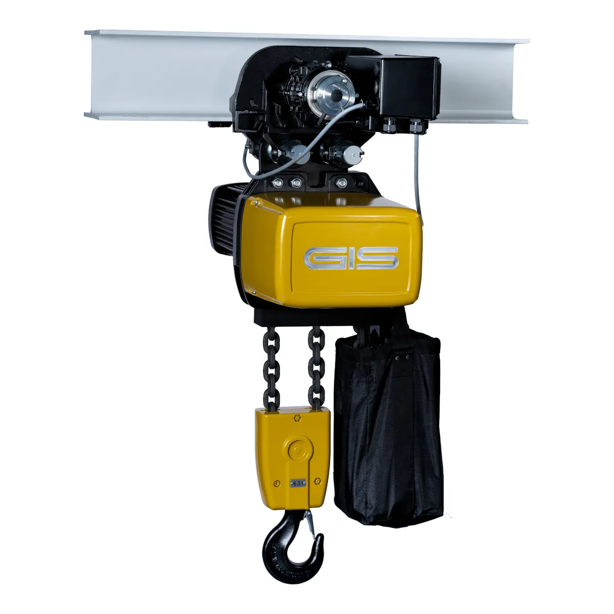 Elektrisk GIS-kjettingtalje med løpekatt, 800–4000 kg