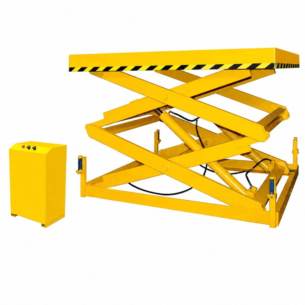 Kraftig dobbelt sakseløftebord 2000 kg