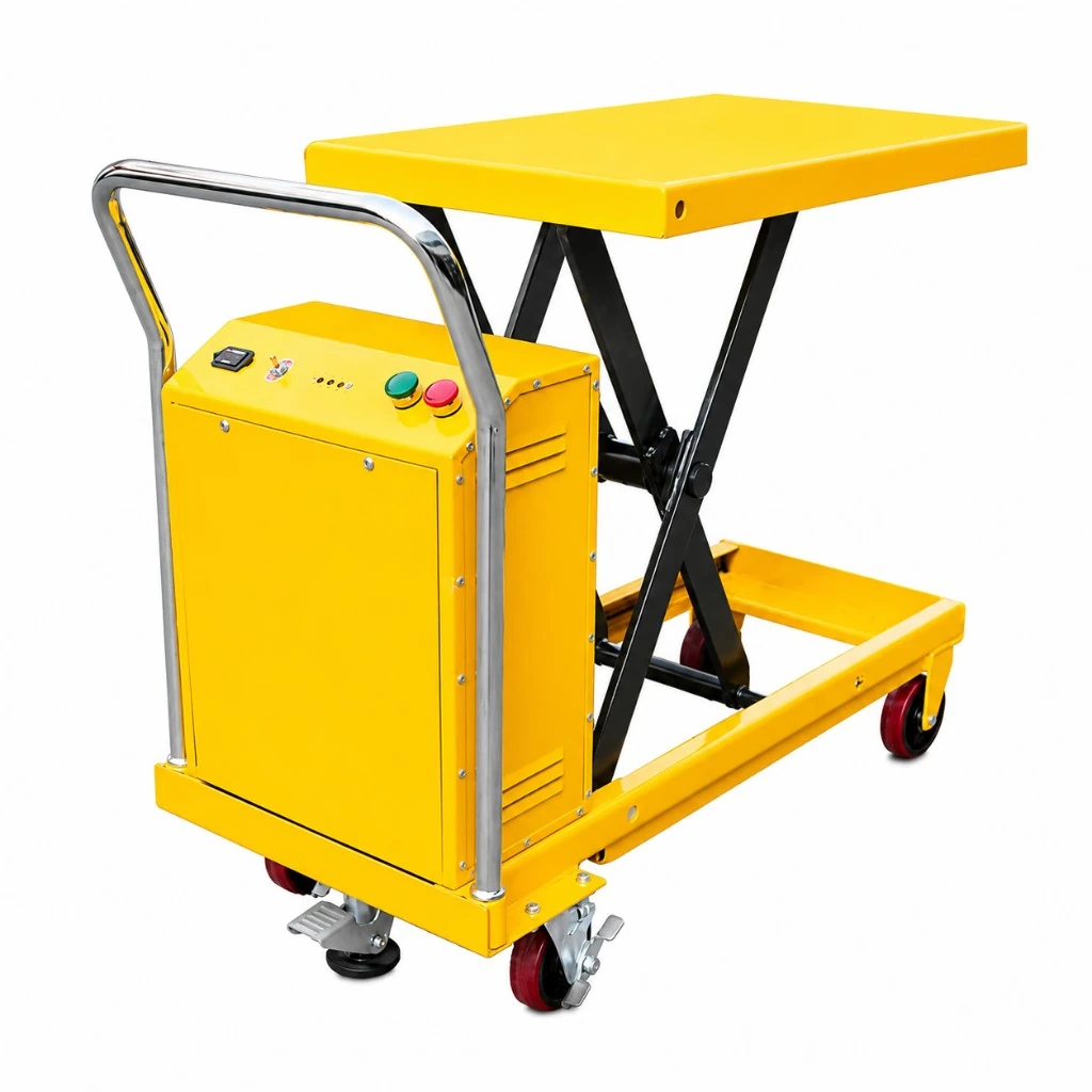 Semielektrisk mobilt sakseløftebord (PMPS500) 500 kg