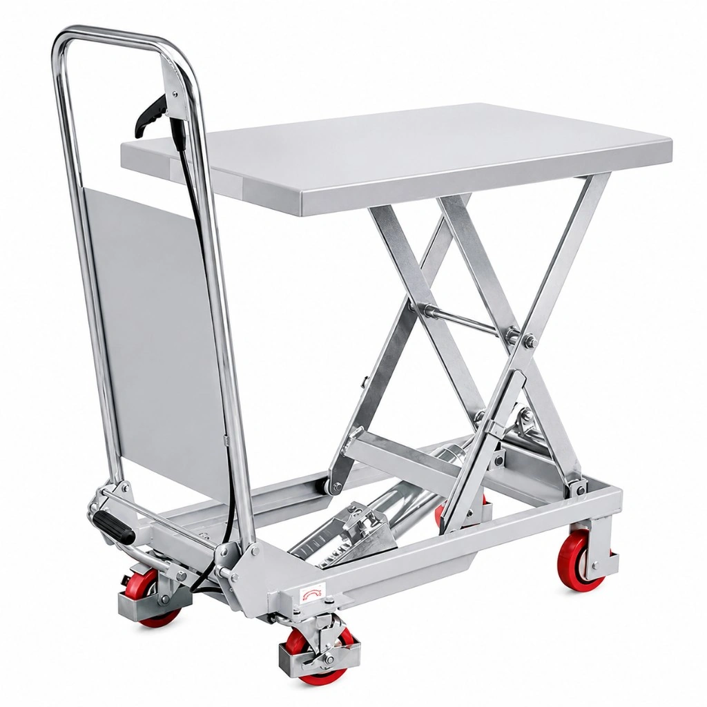 Mobilt løftebord i rustfritt stål (MPS150S) 150 kg
