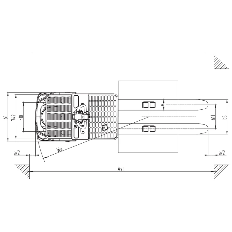 Elektrisk lavtløftende ordreplukker NKV10/NKV12 1000–1200 kg – produktbilde 5
