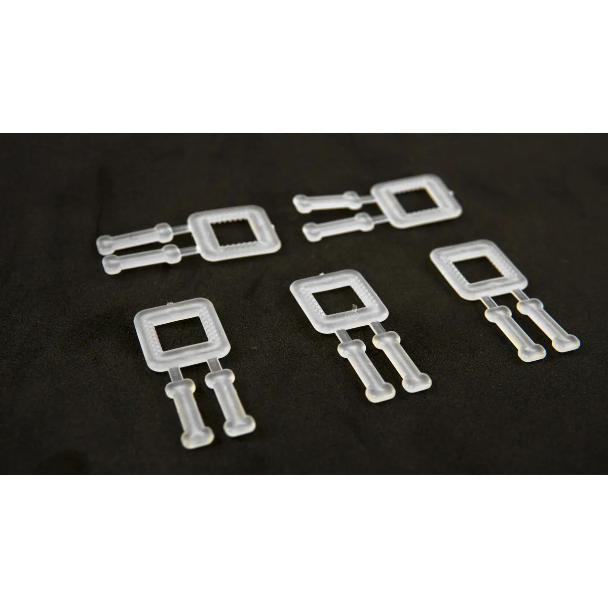 Hvite plastspenner for PP-bånd (BUCKLES-5P) 12 mm