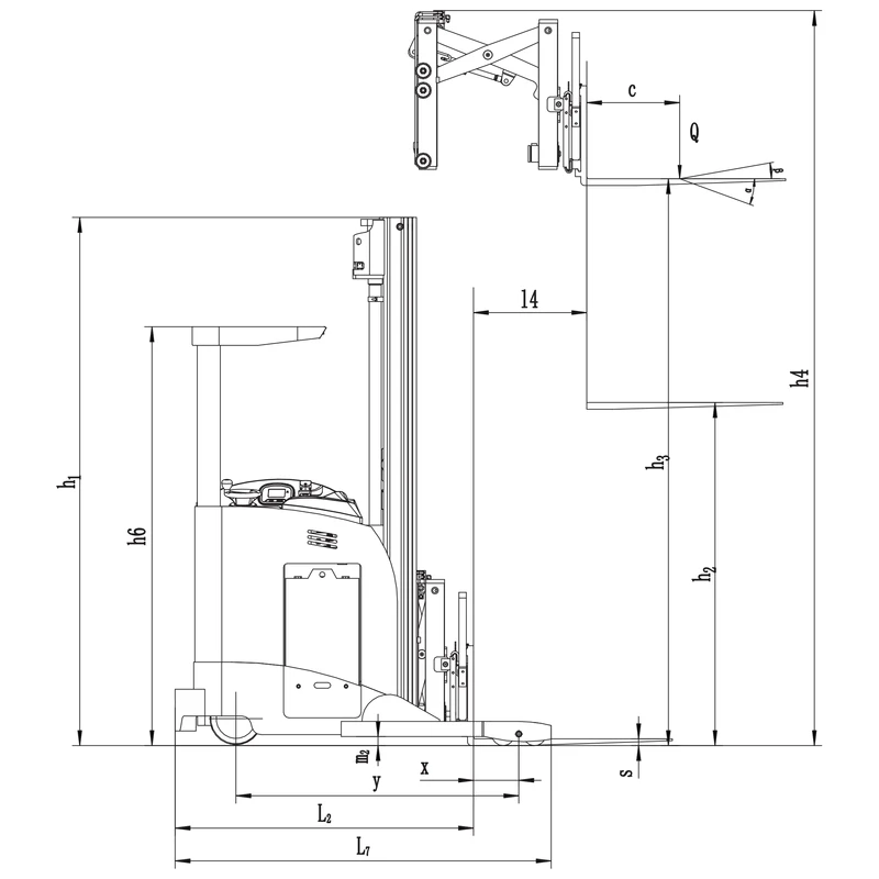 Elektrisk skyvemasttruck REV15DS/REV18DS med regenerativ bremsing