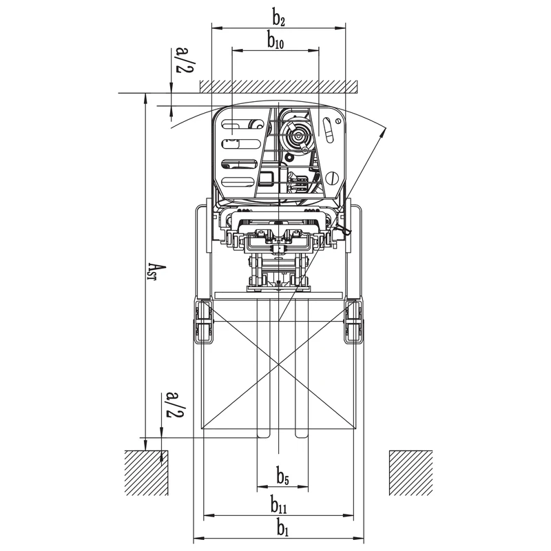 REV15DS/REV18DS skyvemasttruck for smale lagerganger